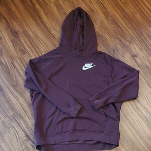 Nike Burgundy Hoodie with Logo
